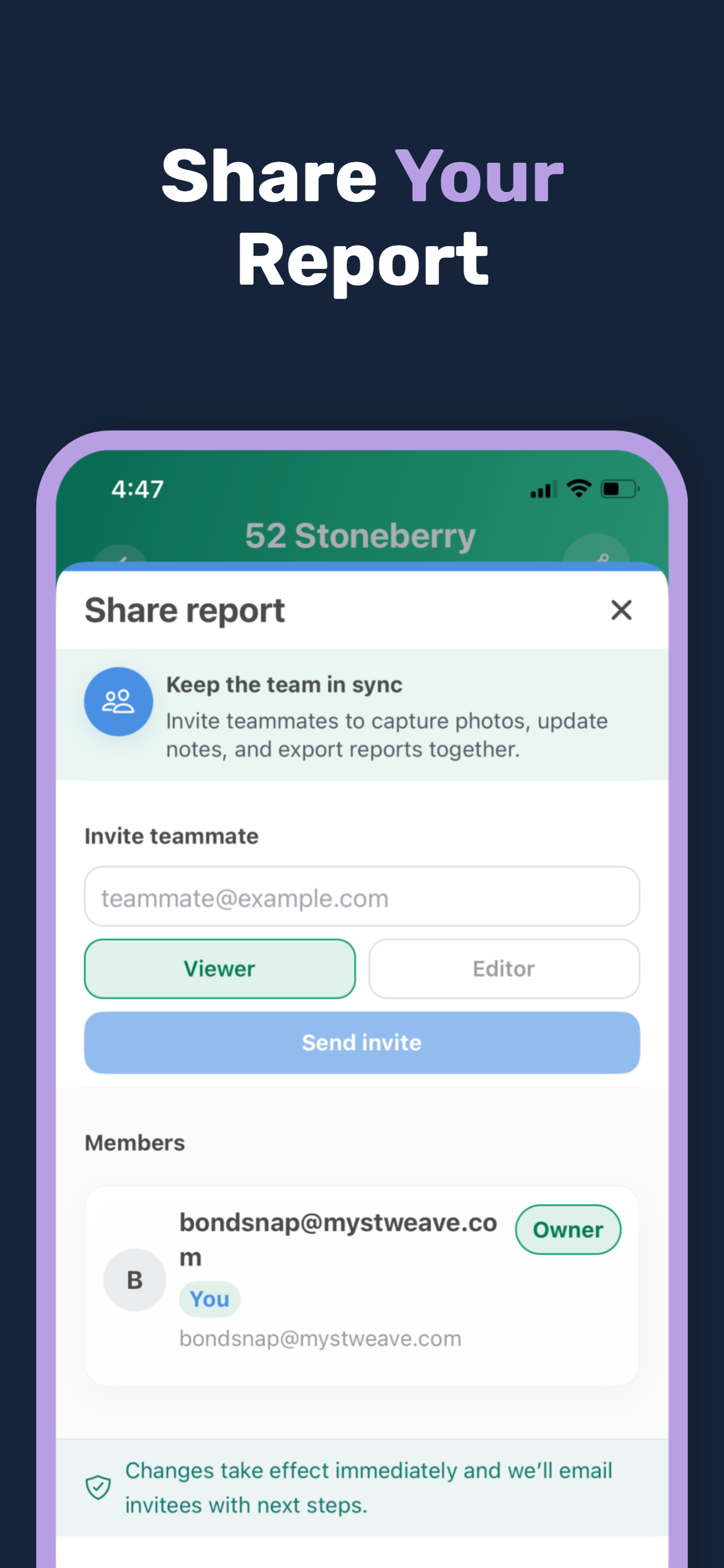 BondSnap app screen 6